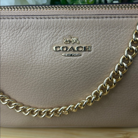 Coach Nolita Wristlet bag wallet chain clutch, pink nude - Picture 3 of 10